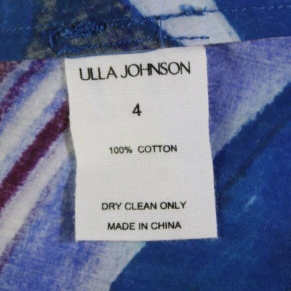 Ulla Johnson Limited Edition Francesca Tuck Art Cotton Poplin Maxi Dress - Picture 13 of 14